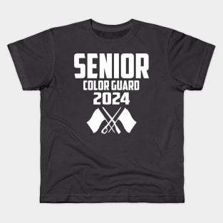 2024 Senior Color Guard Class of 2024 Marching Band Flag Kids T-Shirt